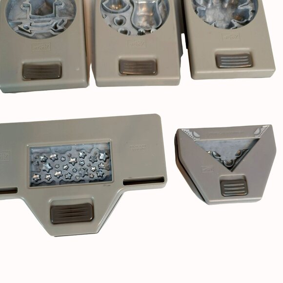 Stampin Up Set Of 9 Scrapbooking Craft Paper Punches - Border Flower Star Arrow - Picture 9 of 9